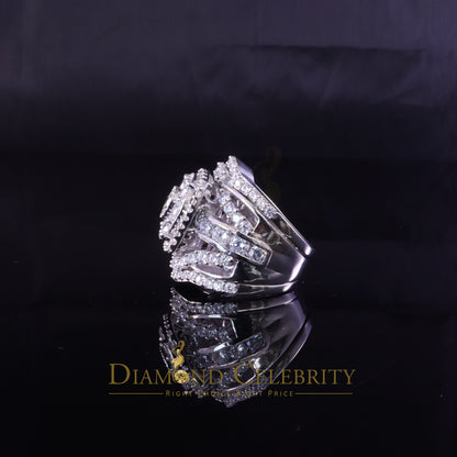 DiamondCelebritees 19.00ct Cubic Zirconia White Sterling Silver Men's/ Women Wedding Rings Size 9
