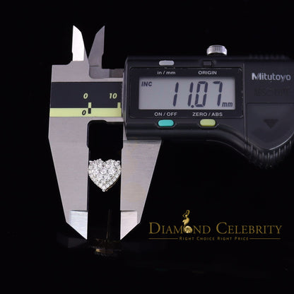 DiamondCelebritees  925 Sterling Yellow Silver 1.64ct Cubic Zirconia Heart Women's Stud Earrings