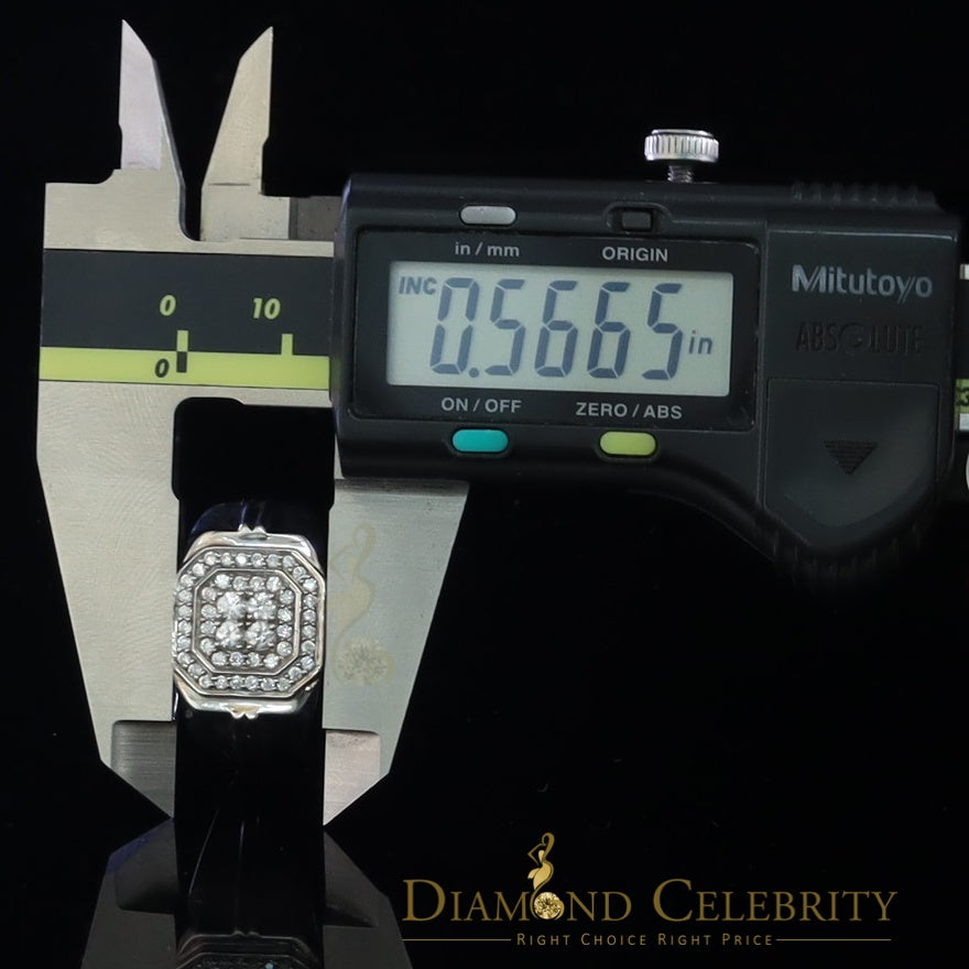 DiamondCelebritees Men's 925 Sterling White Silver Octagon 1.50ct Cubic Zirconia Ring Size 12
