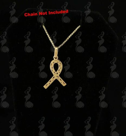 DiamondCelebritees 925 Sterling Silver Fashion Ribbon Shape Pendant Yellow 0.26ct Cubic Zirconia