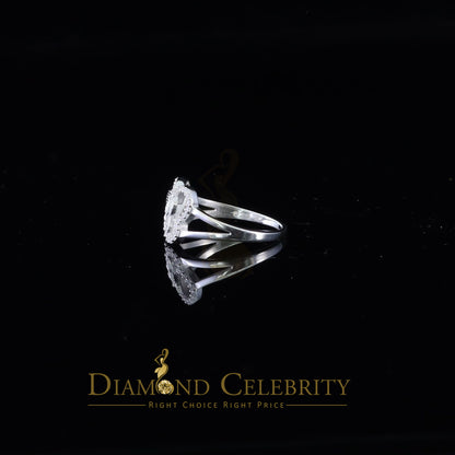 DiamondCelebritees Religious White Butterfly 925 Silver CZ Mother Mary Women's Ring Size 9.5