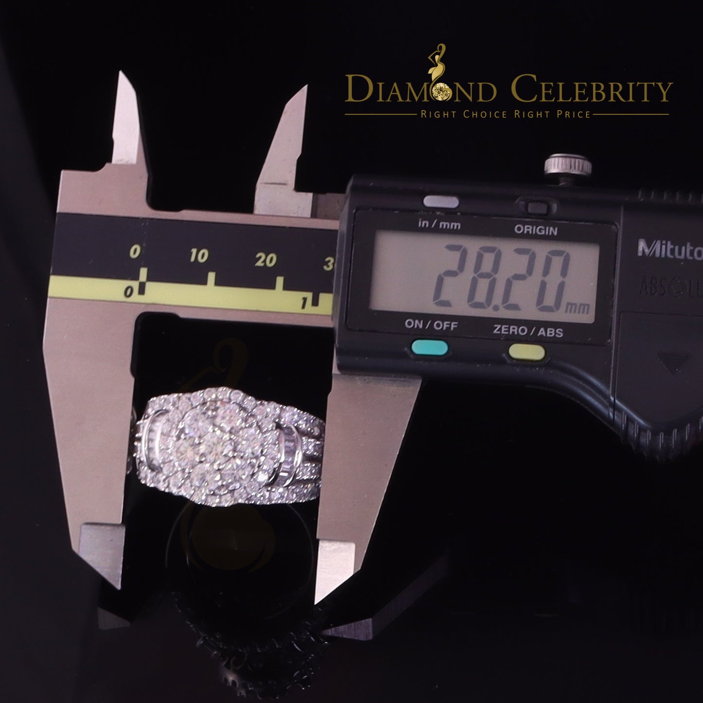 DiamondCelebritees 13.93ct Round Cubic Zirconia White Sterling Silver Wedding Womens Ring SIZE 9