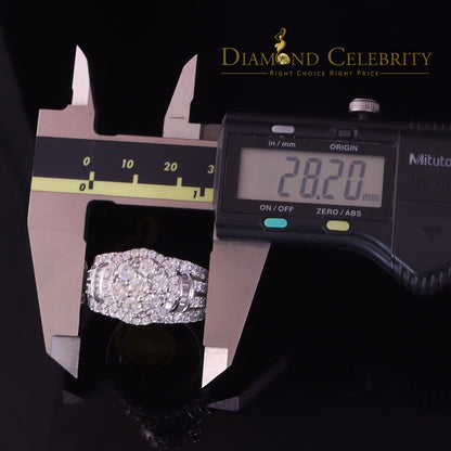 DiamondCelebritees 13.93ct Round Cubic Zirconia White Sterling Silver Wedding Womens Ring SIZE 9