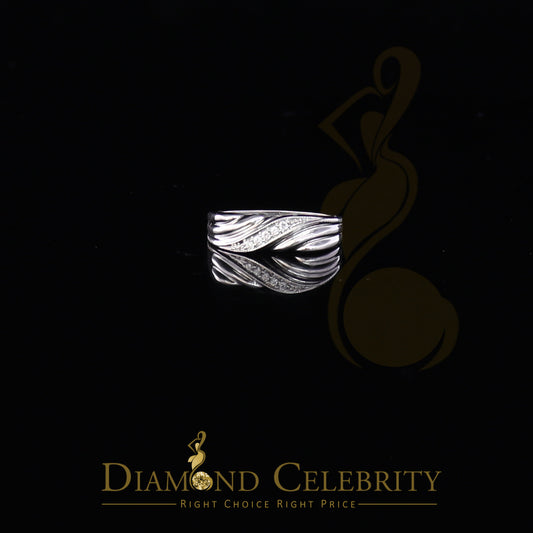 DiamondCelebritees 0.10ct White 925 Sterling Silver Shiny Cubic Zirconia Promise Womens Ring Size 6
