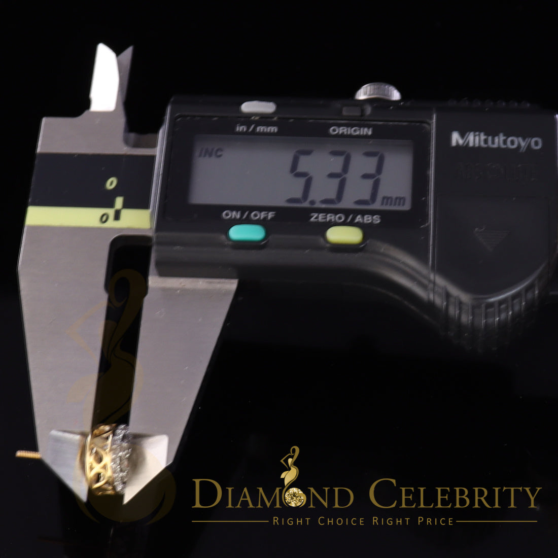 DiamondCelebritees 10K Real Yellow Gold with Real 1.00ct Diamonds Round Stud Earrings