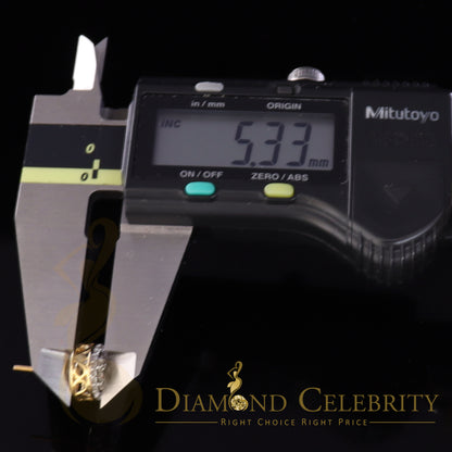 DiamondCelebritees 10K Real Yellow Gold with Real 1.00ct Diamonds Round Stud Earrings