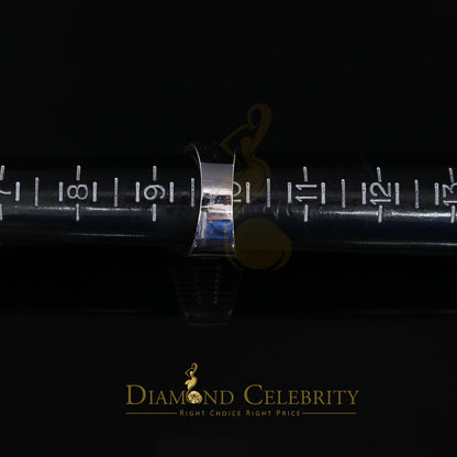 DiamondCelebritees 925 Silver White 1.70ct Cubic Zirconia Wide Square Cocktail Men's Ring Size 10