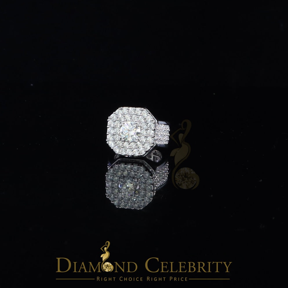 DiamondCelebritees 925 SilverJewelry White 16.0ct Cubic Zirconia Wide Octagon Men's Ring Size 9.5