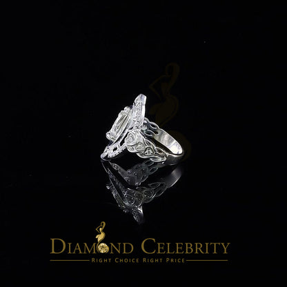 DiamondCelebritees Virgin Merry CZ 925 Sterling Silver White Oval Shape Women's Religious Ring SZ 7