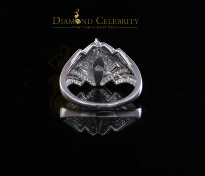 DiamondCelebritees 0.66CT Real Diamond 925 Sterling Silver White Square Men's Engagement Ring SZ 7