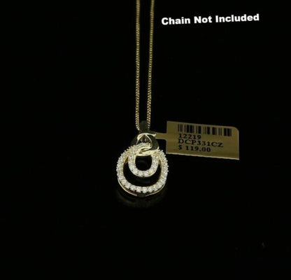 DiamondCelebritees Yellow Sterling Silver Attractive Charm FASHION Pendant 2.64ct Cubic Zirconia