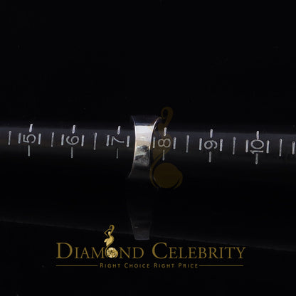 DiamondCelebritees 925 Sterling White Silver 6.0ct Cubic Zirconia Wide Round Women's Ring Size 7.5