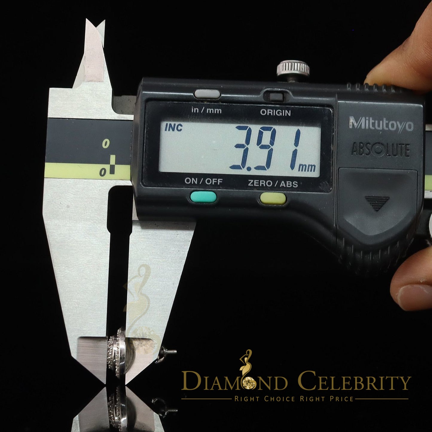 DiamondCelebritees Aretes Para Hombre Square 925 White Silver 0.33ct Diamond Women & Men Earrings