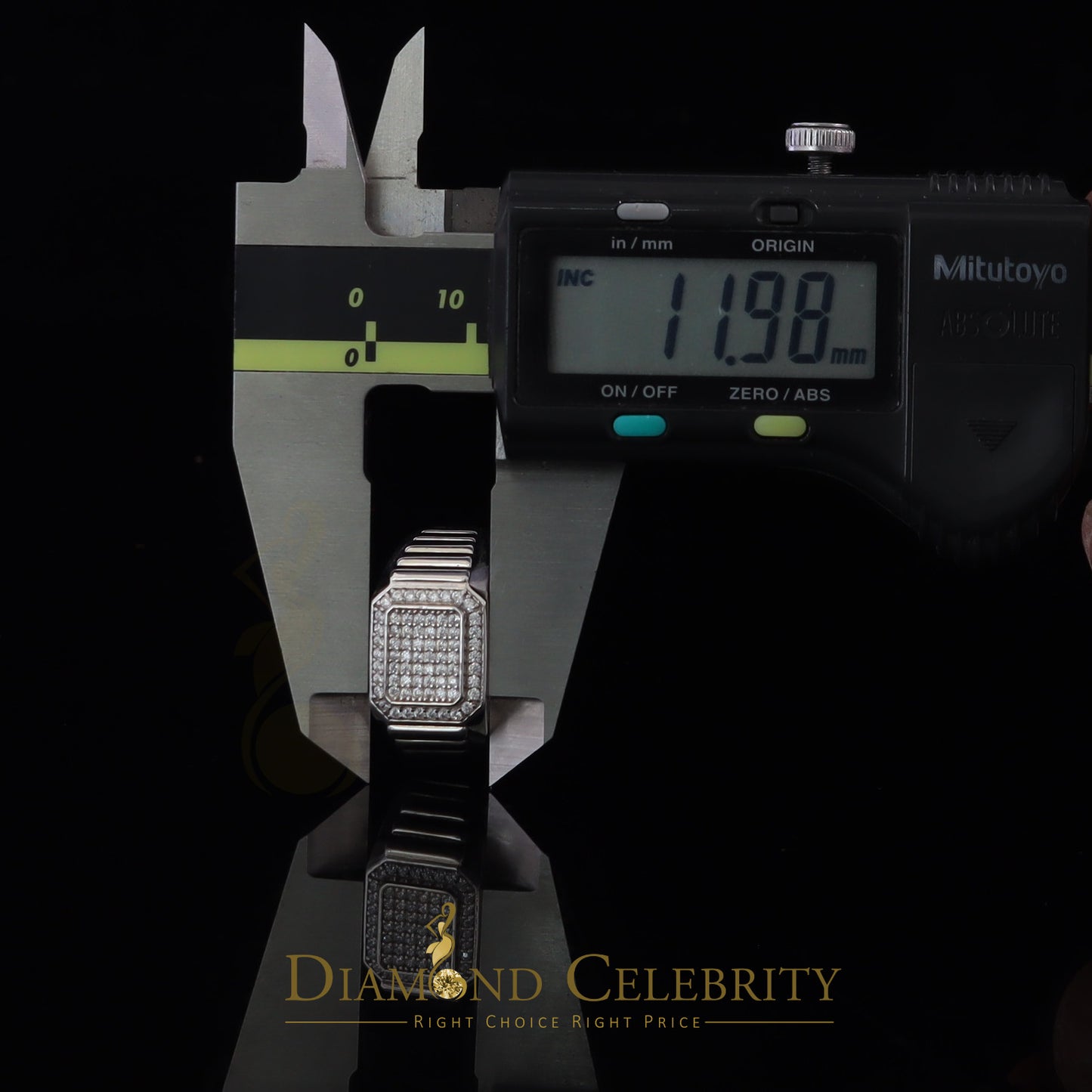DiamondCelebritees 925 White Silver 0.75ct Cubic Zirconia Square Engagement Men's Ring Size 10