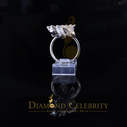 DiamondCelebritees 925 Sterling In 4.00ct Cubic Zirconia White Silver Cocktail Womens Ring Size 9