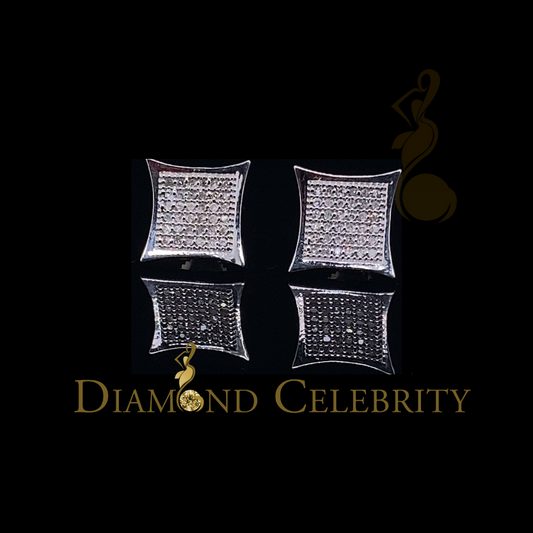 DiamondCelebritees 925 Sterling Silver 0.20ct Diamond Women's & Men's White Kite Stud Earrings