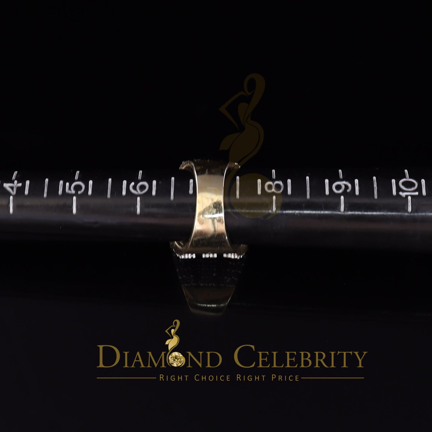 DiamondCelebritees 7.75ct Round/Baguette Cubic Zirconia Cocktail Yellow Sterling Silver Ring Size 7