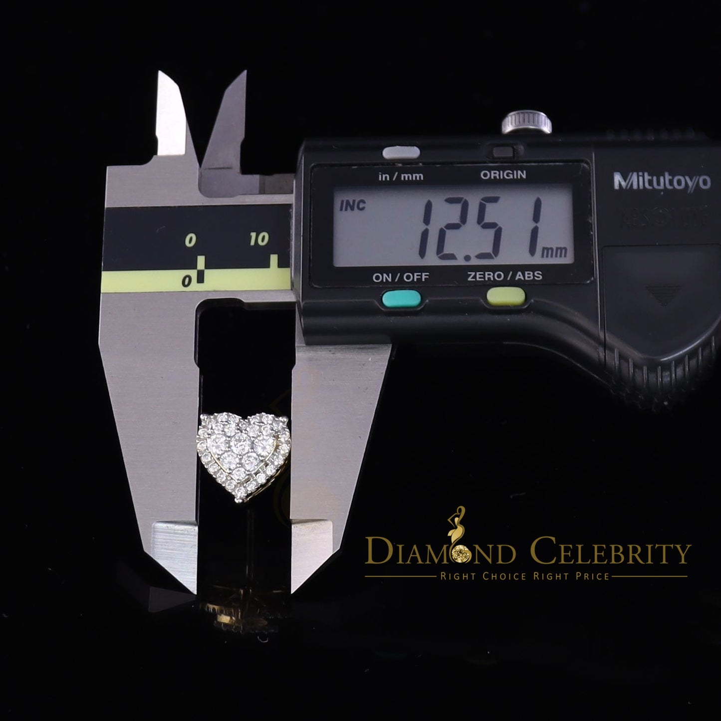 DiamondCelebritees  925 Sterling Yellow Silver 2.68ct Cubic Zirconia Heart Women's Stud Earrings