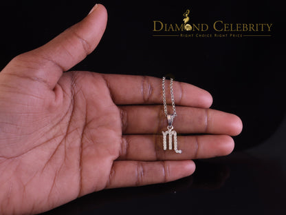 DiamondCelebritees 0.55ct Cubic Zirconia White Silver SCORPION NOVEMBER Month Pendant Men & Women