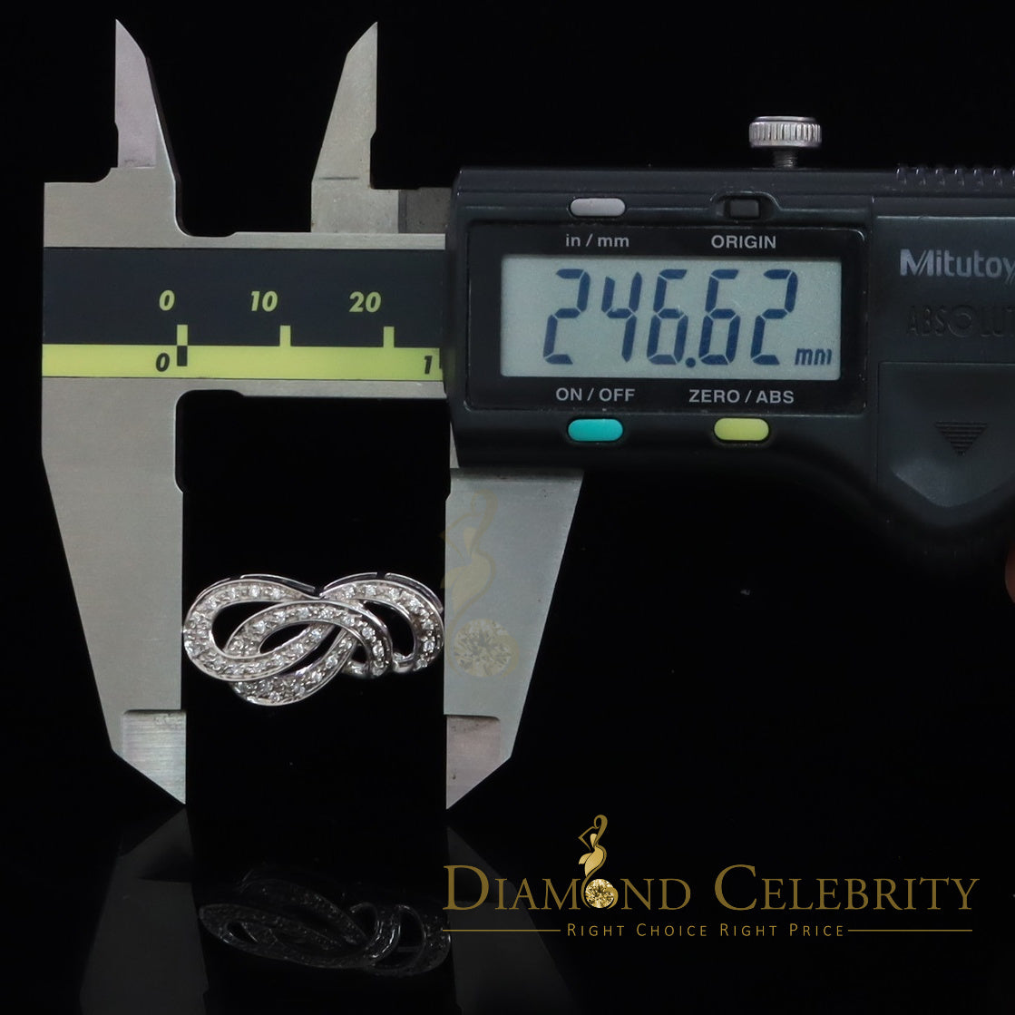 DiamondCelebritees White Sterling Silver Pendant with Charming FASHION Shape 0.28ct Cubic Zirconia