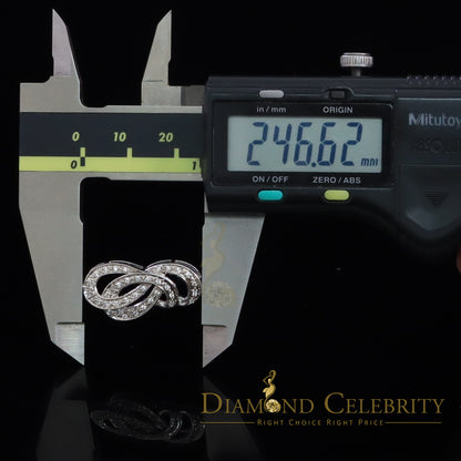 DiamondCelebritees White Sterling Silver Pendant with Charming FASHION Shape 0.28ct Cubic Zirconia