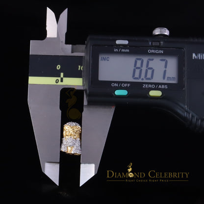 DiamondCelebritees 0.50ct Diamond 925 Sterling Silver Yellow for Men's & Women Stud JESUS Earrings