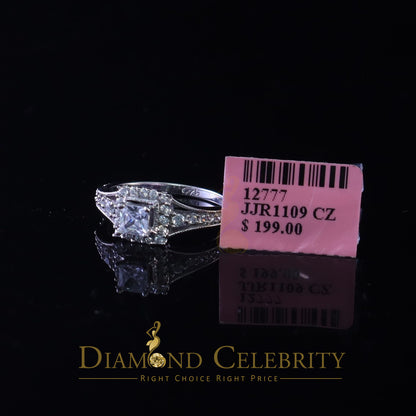 DiamondCelebritees 1.0CT 925 Sterling Silver White Ladies Ring Cubic Zirconia Ring Size 7