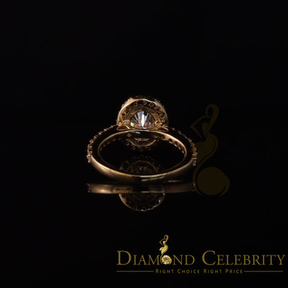 King Of Blings  10K Yellow Gold 3.00CT 'VVS' 'FL' D clr Oval Cut Moissonite Womens Ring S/7