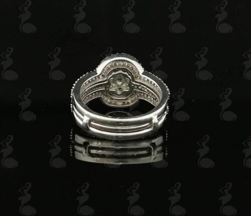 DiamondCelebritees 925 Sterling White Silver 2.50ct Floral Shape Cubic Zirconia Womens Ring SZ 6.5