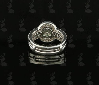 DiamondCelebritees 925 Sterling White Silver 2.50ct Floral Shape Cubic Zirconia Womens Ring SZ 6.5