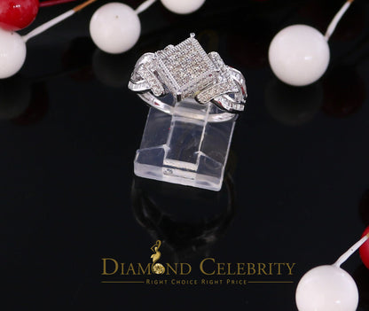 DiamondCelebritees 0.50 CT Real Diamond 925 Silver White Cinderella Womens Ring Size 7