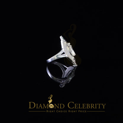 DiamondCelebritees White CZ 925 Sterling Silver Catholic St Jude Fancy Women's Religious Ring SZ 7