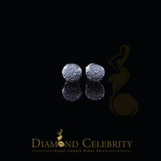 DiamondCelebritees 0.25ct Diamond 925 Silver White For Men's / Womens Round Earrings
