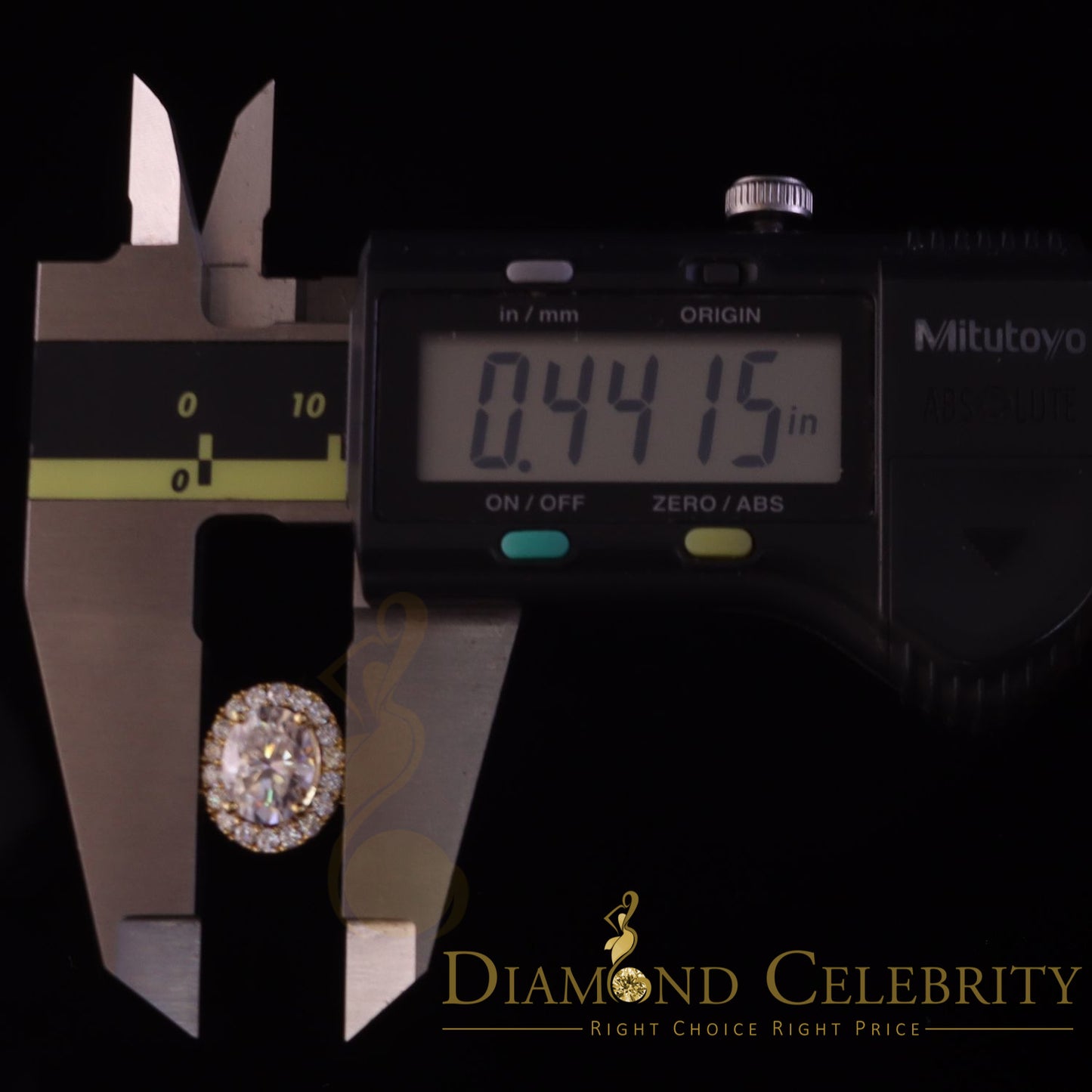 King Of Blings  10K Yellow Gold 3.00CT 'VVS' 'FL' D clr Oval Cut Moissonite Womens Ring S/7