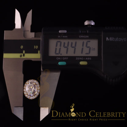 King Of Blings  10K Yellow Gold 3.00CT 'VVS' 'FL' D clr Oval Cut Moissonite Womens Ring S/7