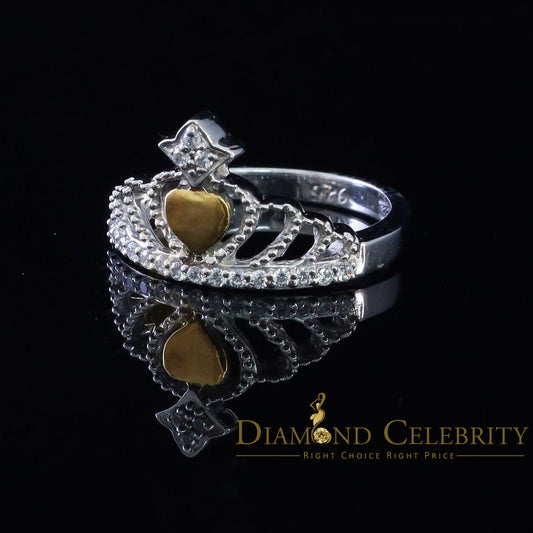 DiamondCelebritees 0.36 ct Cubic Zirconia 925 Sterling White Silver Crown Womens/Men's Ring Size 7