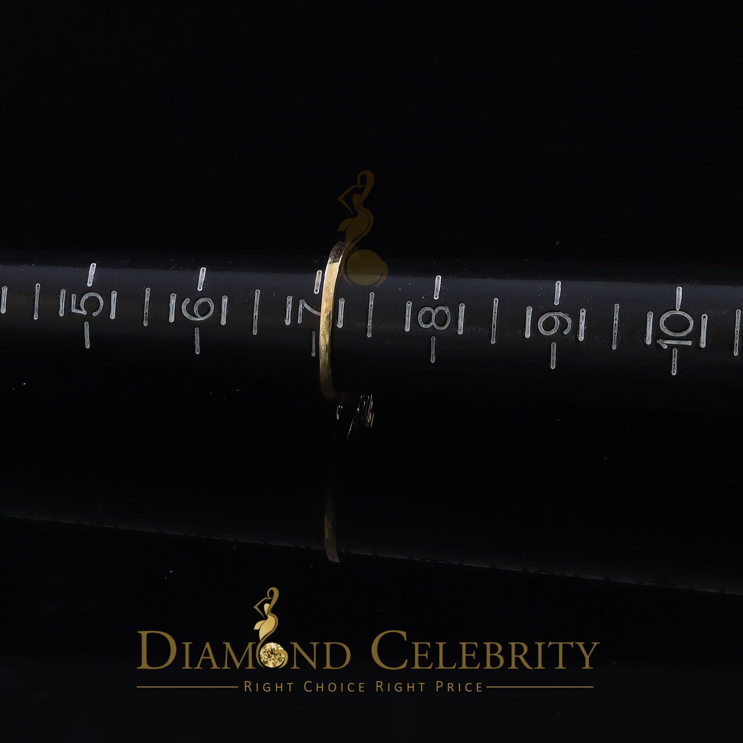 DiamondCelebritees 925 Yellow Silver Cubic Zirconia 1.25 ct Past Present Future Women's Ring Size 7