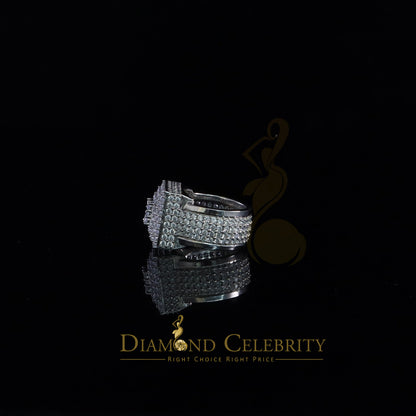 DiamondCelebritees 925 Sterling Silver White 14.0ct Cubic Zirconia Square Women's Gifts Ring Size 9
