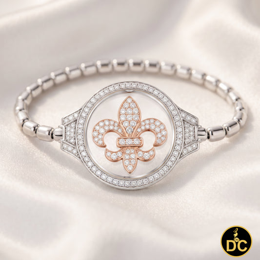 Diamondcelebritees Cubic Zirconia Size Long 7 inches 925 Sterling Silver White Dancing Bracelet