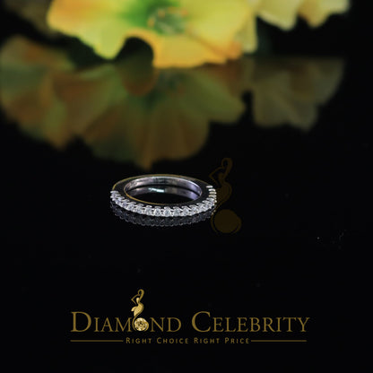 DiamondCelebritees 1.40ct Cubic Zirconia Sterling White Silver Round Engagement Women's Ring Size 7