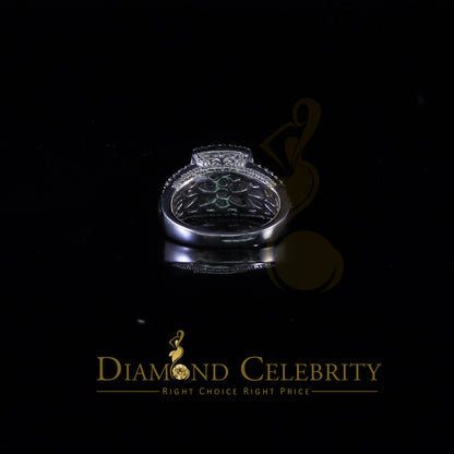 DiamondCelebritees 925 White Silver 4.0ct Square Shape Cubic Zirconia Engagement Womens Ring size 7