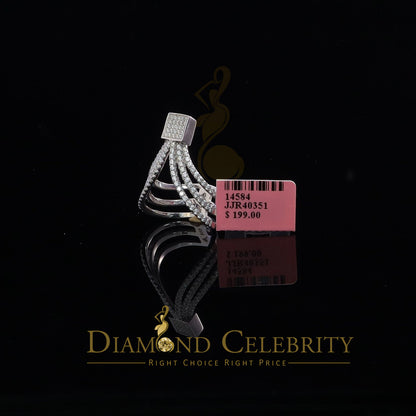 DiamondCelebritees 925 Sterling 1.50ct Cubic Zirconia White Silver Cocktail Womens Ring Size 6.