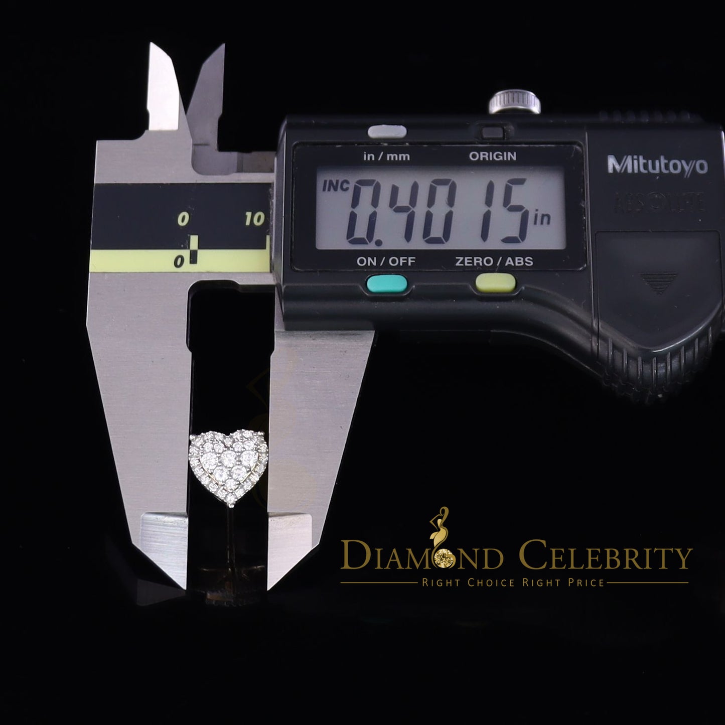 DiamondCelebritees  1.18ct Cubic Zirconia 925 Yellow Sterling Silver Women's Hip Hop Heart Earrings