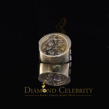 DiamondCelebritees 7.75ct Round/Baguette Cubic Zirconia Cocktail Yellow Sterling Silver Ring Size 7