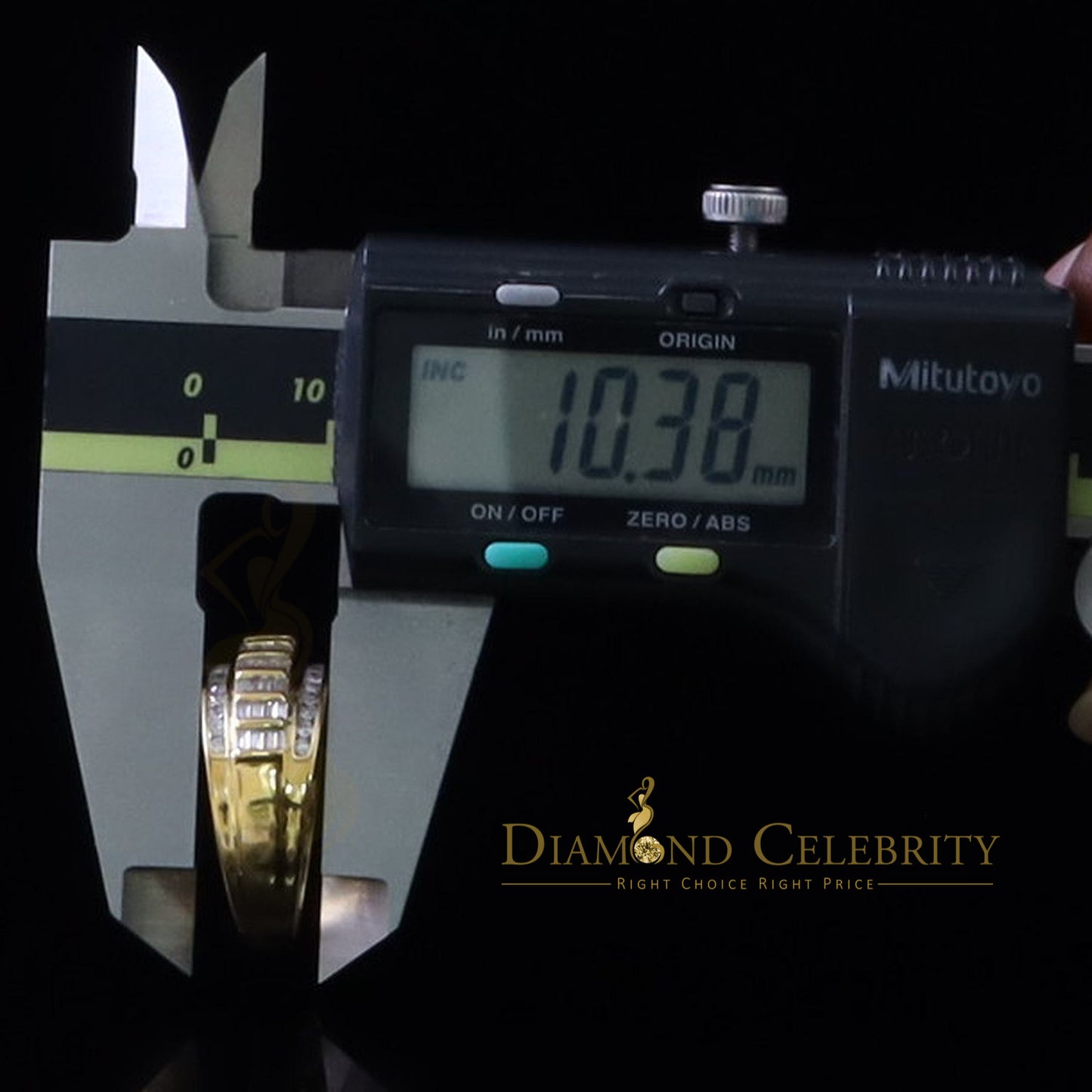 DiamondCelebritees 925 Yellow 1.75ct Cubic Zirconia Silver Men's Adjustable Ring From SZ 9 to 11