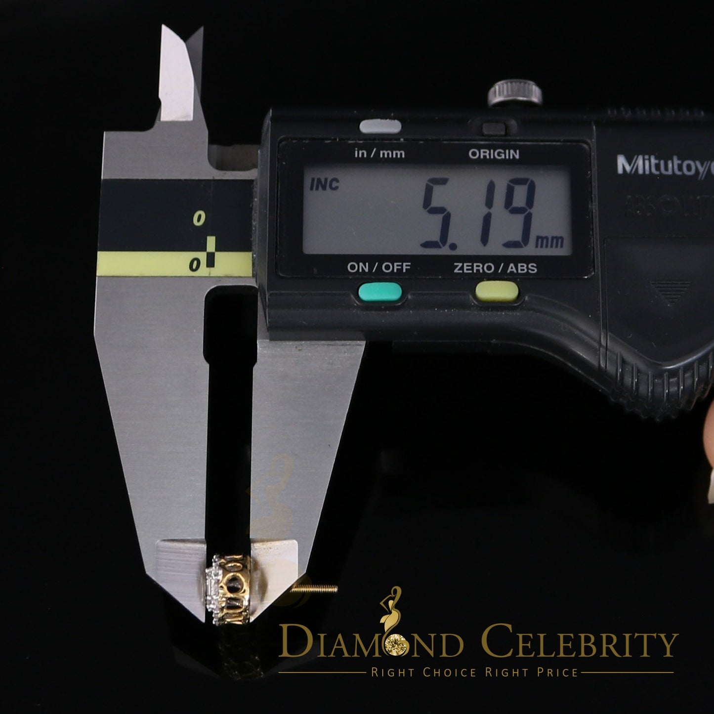 DiamondCelebritees 10K Real Yellow Gold with 0.66CT Real Diamond Men's/Women's Stud Earrings