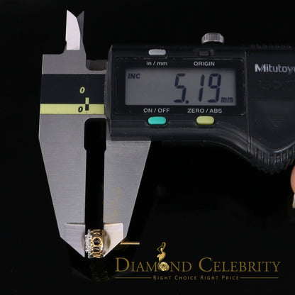 DiamondCelebritees 10K Real Yellow Gold with 0.66CT Real Diamond Men's/Women's Stud Earrings