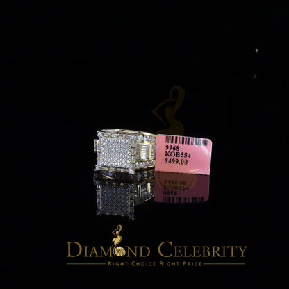 DiamondCelebritees 6.04ct Yellow Cubic Zirconia 925 Silver Engagement Square Womens Ring Size 8