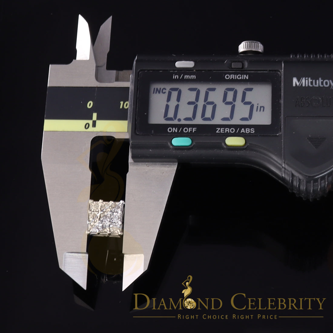 DiamondCelebritees 0.15ct Diamond Hip Hop Women's & Men's Stud Earrings 925 White Sterling Silver