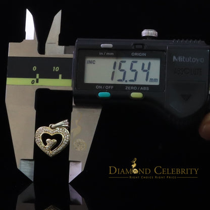 DiamondCelebritees Promising Yellow Sterling Silver Heart Pendant with 2.38 Grams w/ Cubic Zirconia